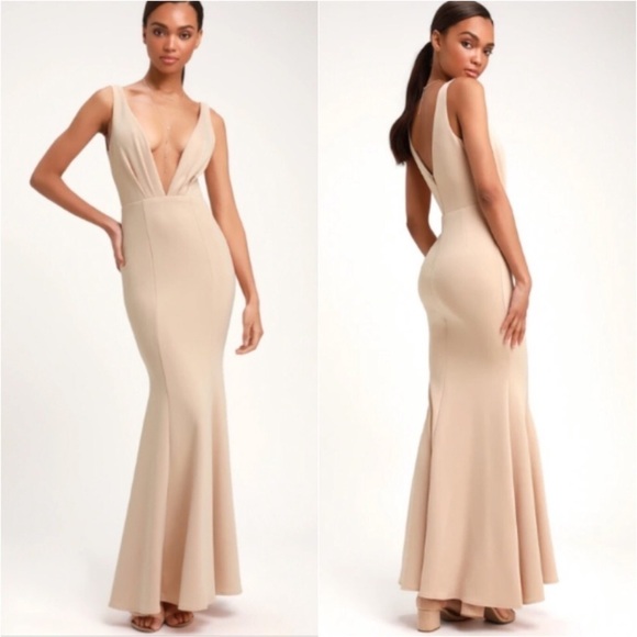 Lulus Dresses & Skirts - NEW Lulu's Mermaid Formal Blush Fitted Maxi Dress